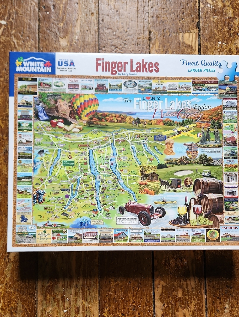 1000 Piece Puzzle- I ❤️ NY The Finger Lakes Region Wine Country